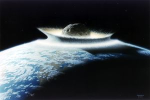 Asteroidensich an meteorittenopprall - Atelier