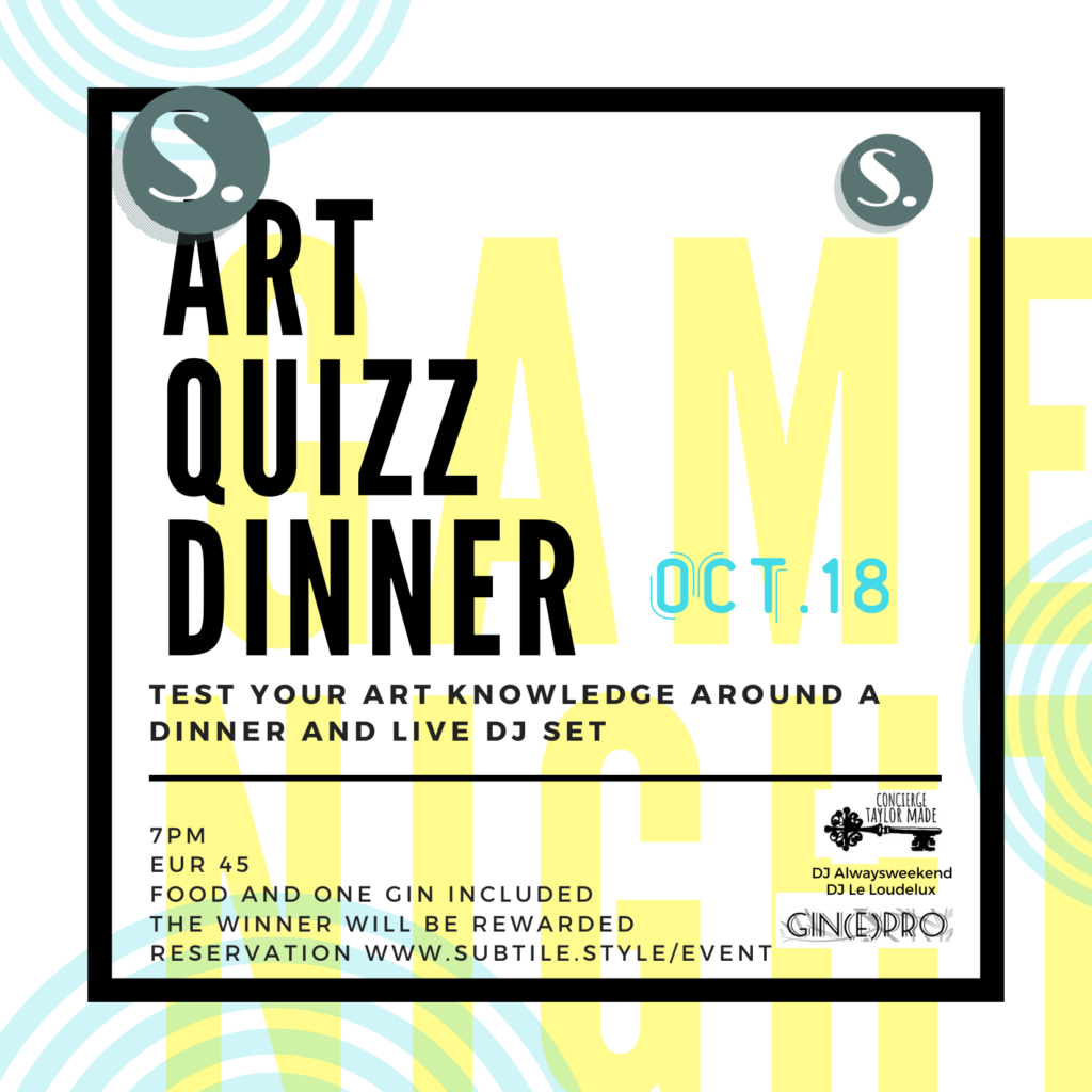 Art Quiz Dinner: An Artful Night with DJ Set and Games