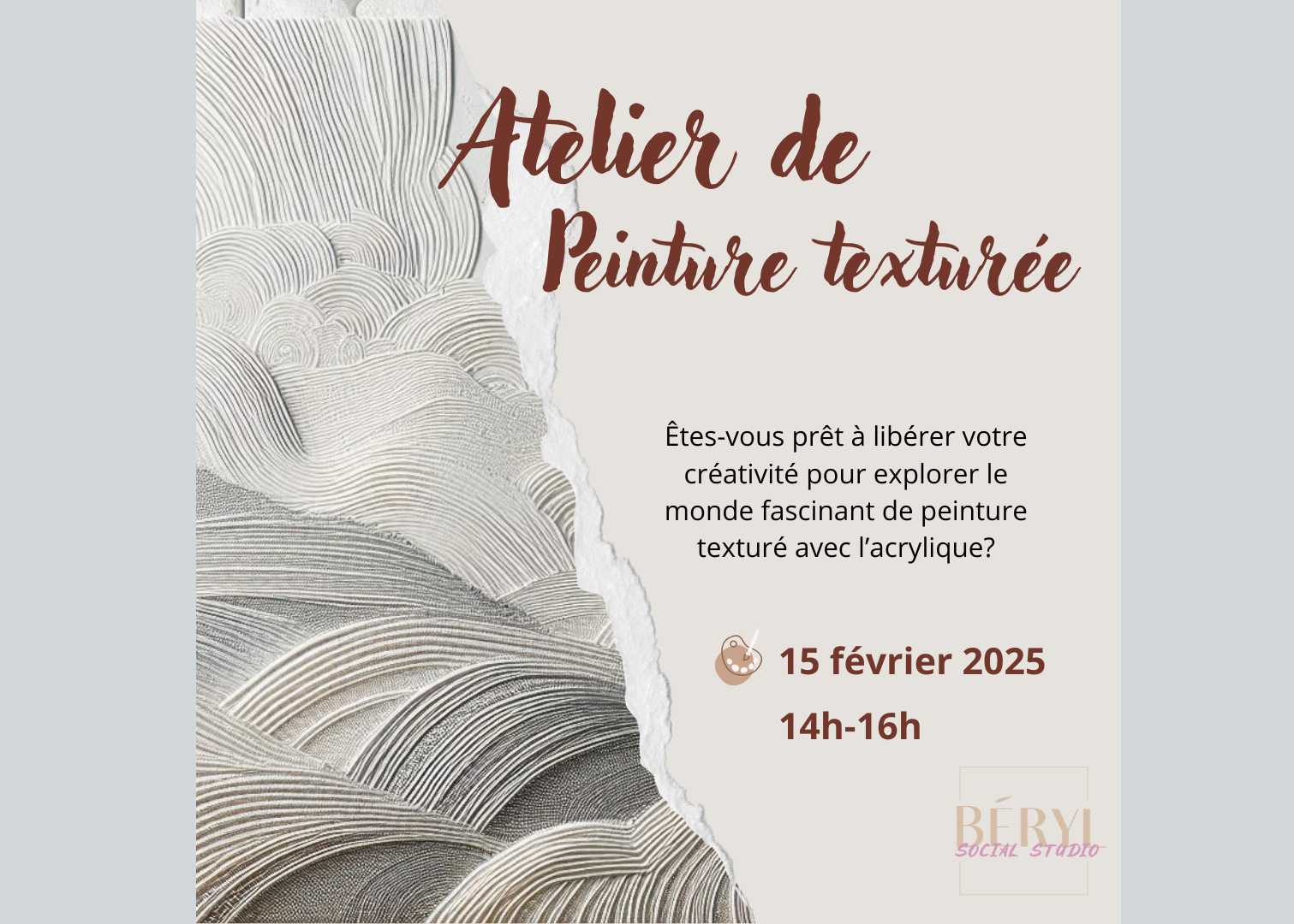 Atelier de peinture texturée
