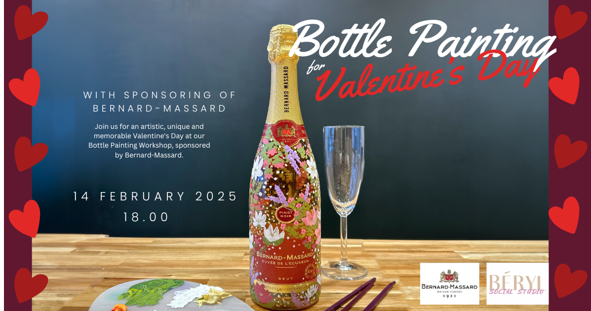 Peinture sur bouteille pour la Saint-Valentin