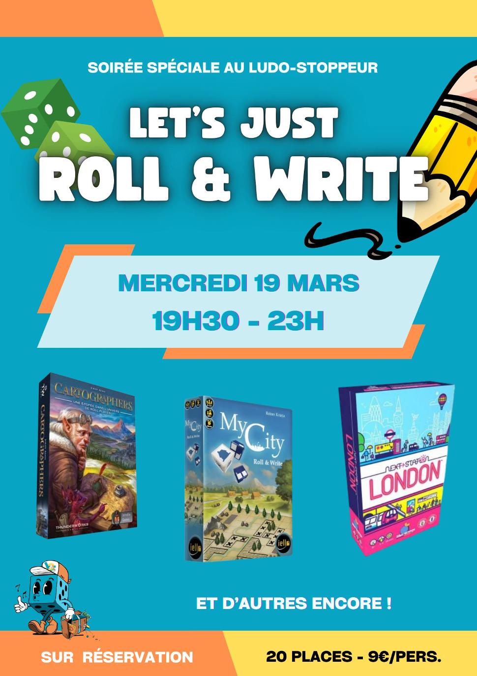 Special Evening at Ludo-Stoppeur: Let's Just Roll & Write