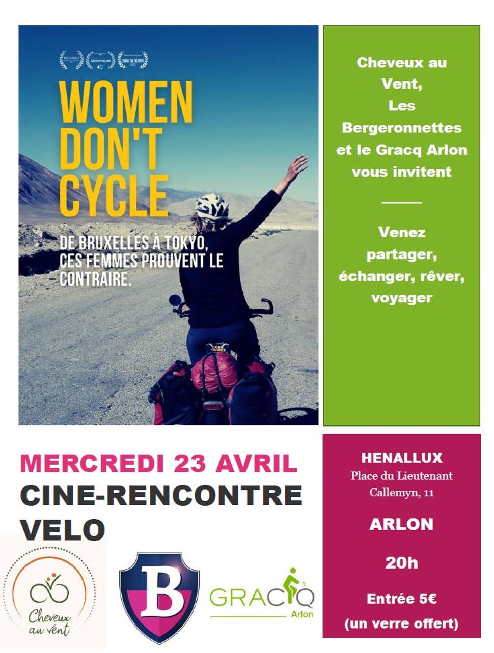Cinema-meeting bike « Women don't cycle »