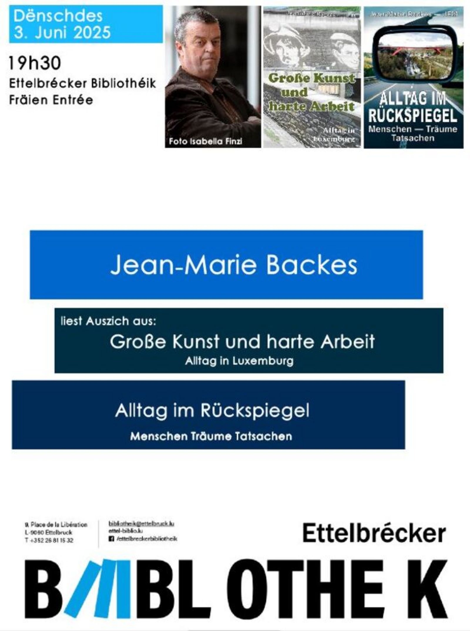 Reading with Jean-Marie Backes