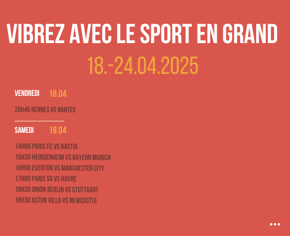 Vibrez avec le sport en grand