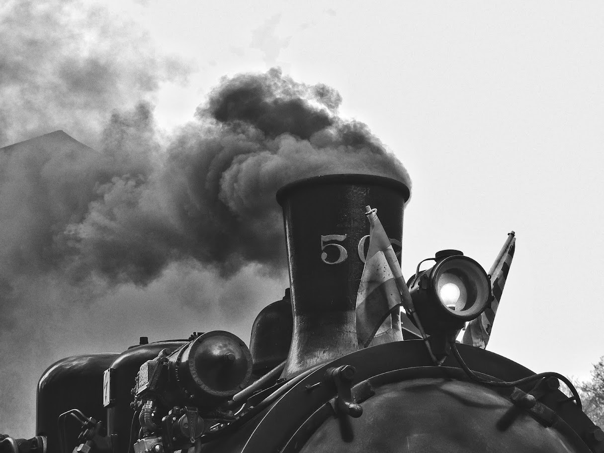 Balade photo à vapeur : noir et blanc