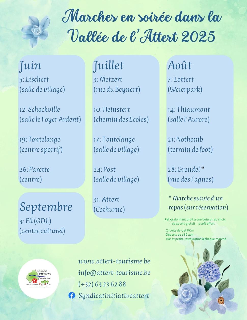 Marches et courses en soirée 2025
