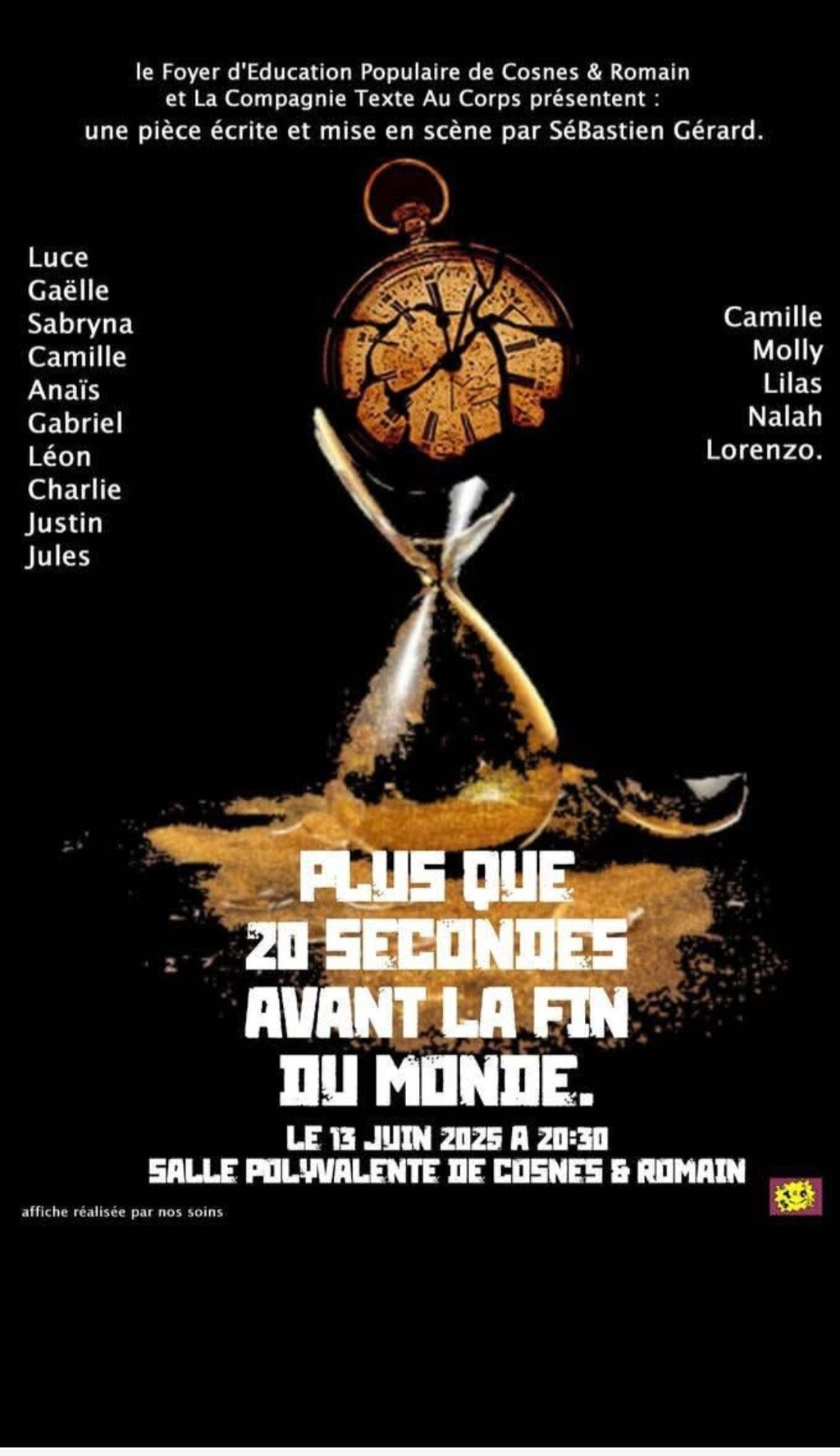 Theater: Only 20 seconds left before the end of the world