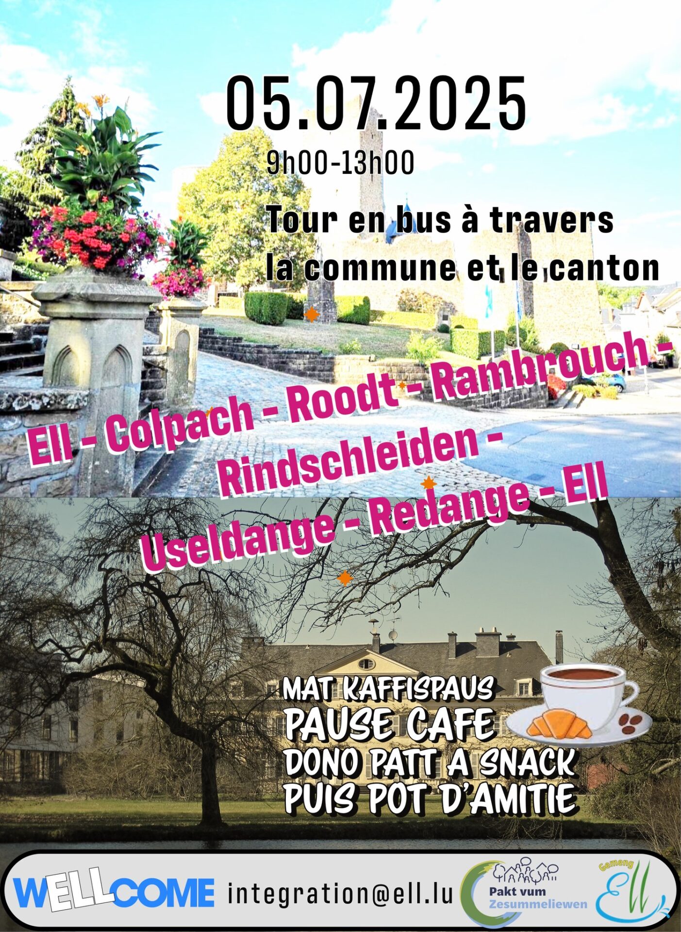 Bus tour through the municipality and canton