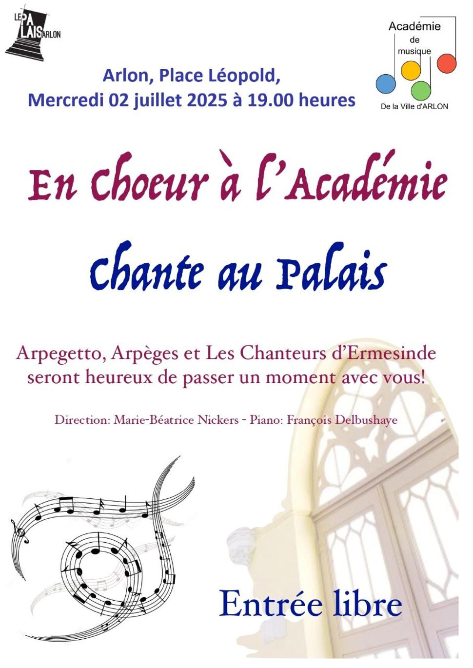 Concert | En choeur à l'Académie chante au Palais
