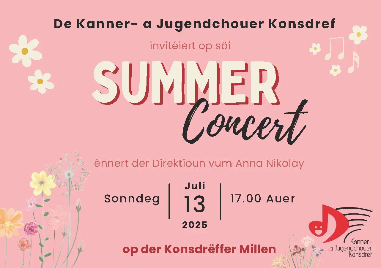 Summer Concert by the Consdorf Children and Youth Choir