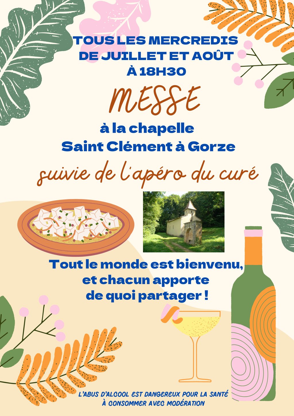 Messe à la chapelle Saint Clément suivie de l'apéro du curé