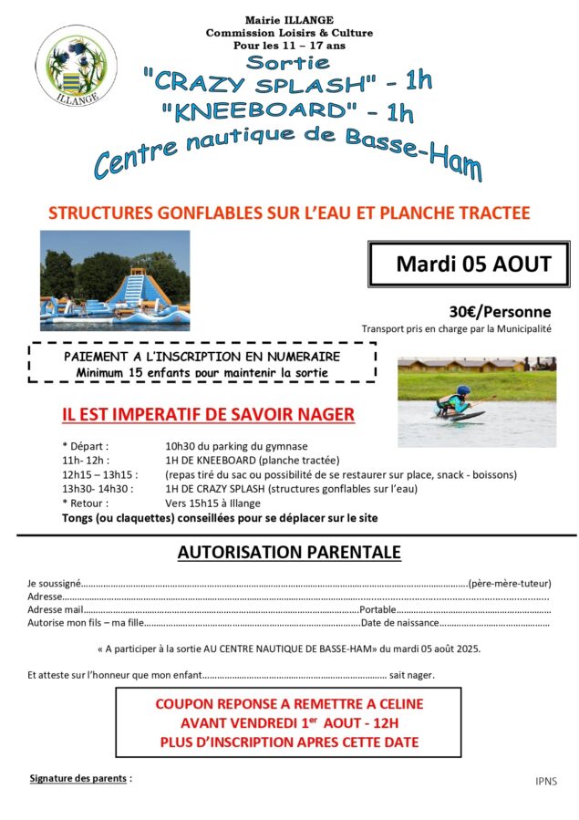 Animations vacances Ados