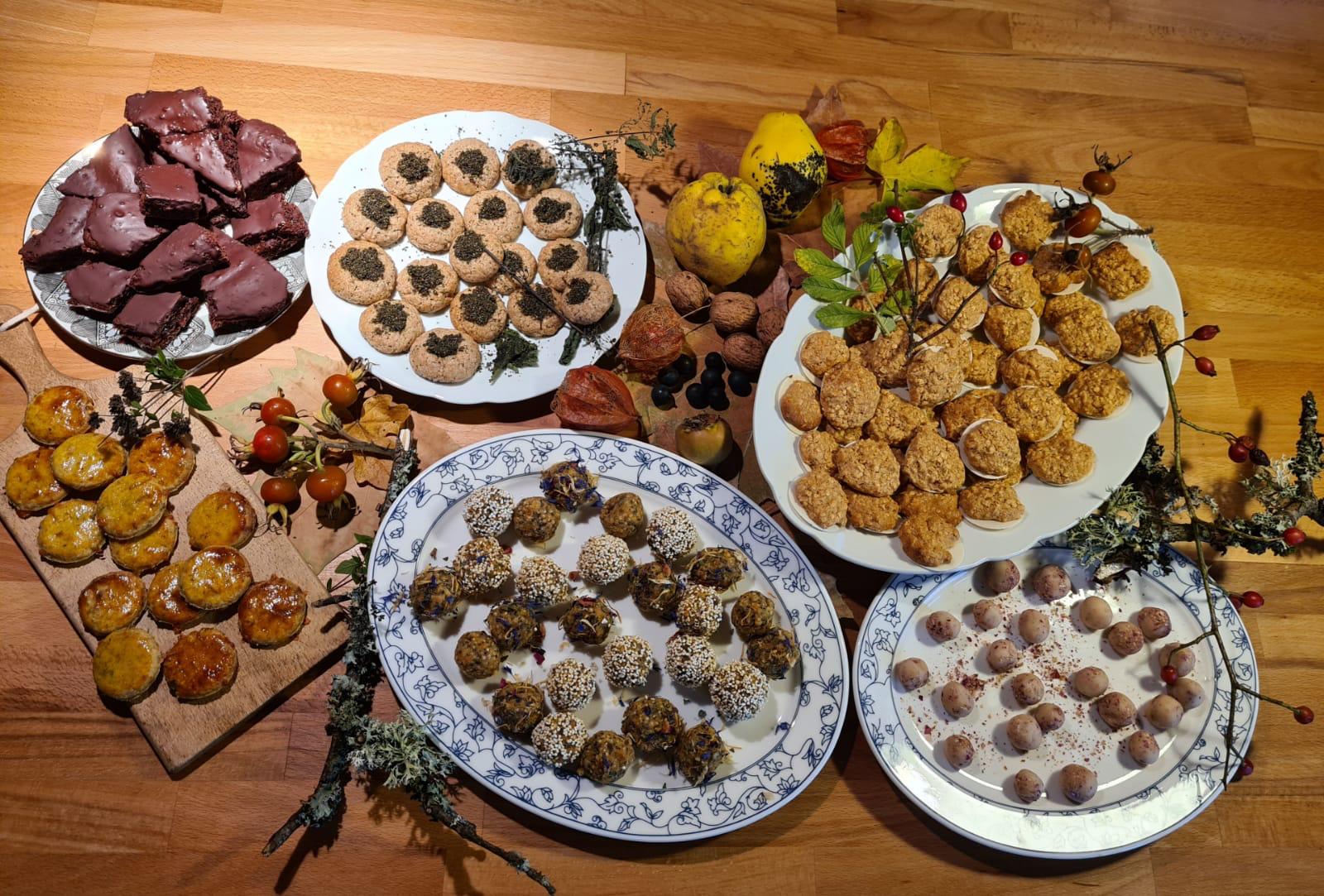Boulangerie de Noël avec des herbes sauvages