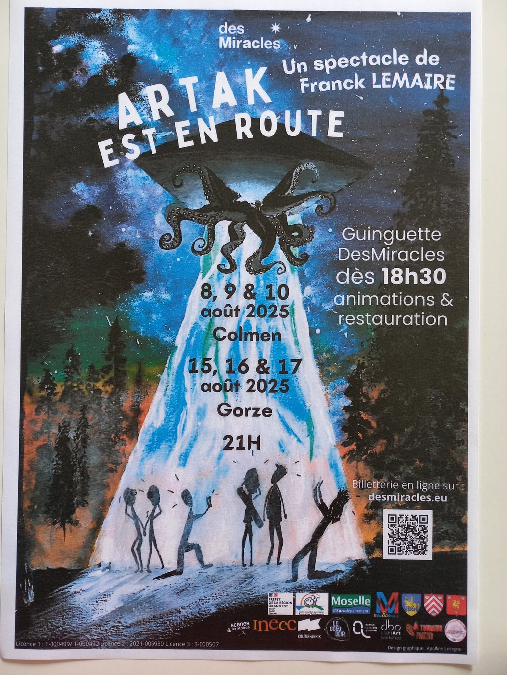 Artak Spectacle à Gorze les 15, 16, 17 août