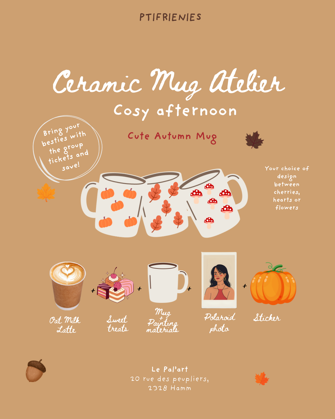 Tasses en céramique - Après-midi cosy - Dimanche, 28.09