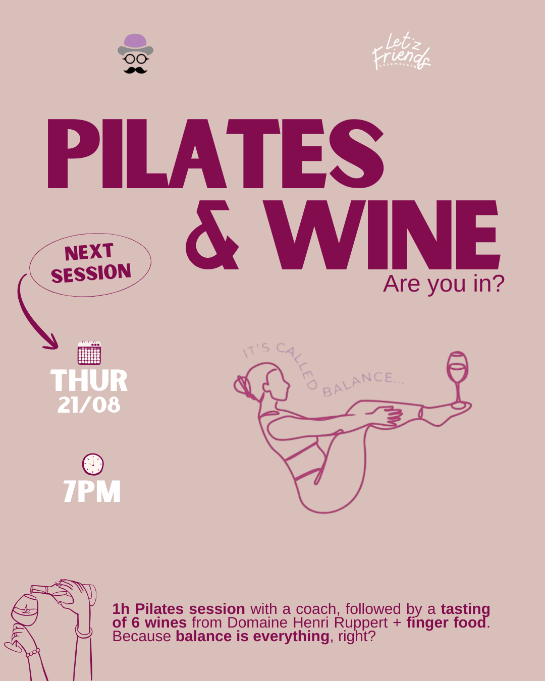Pilates et Vin