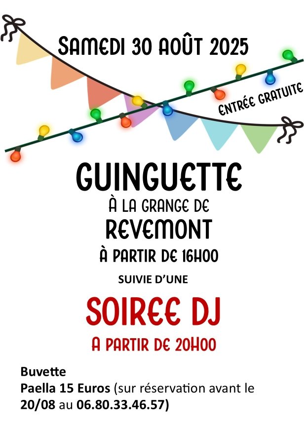 Guinguette à la Grange de Revemont
