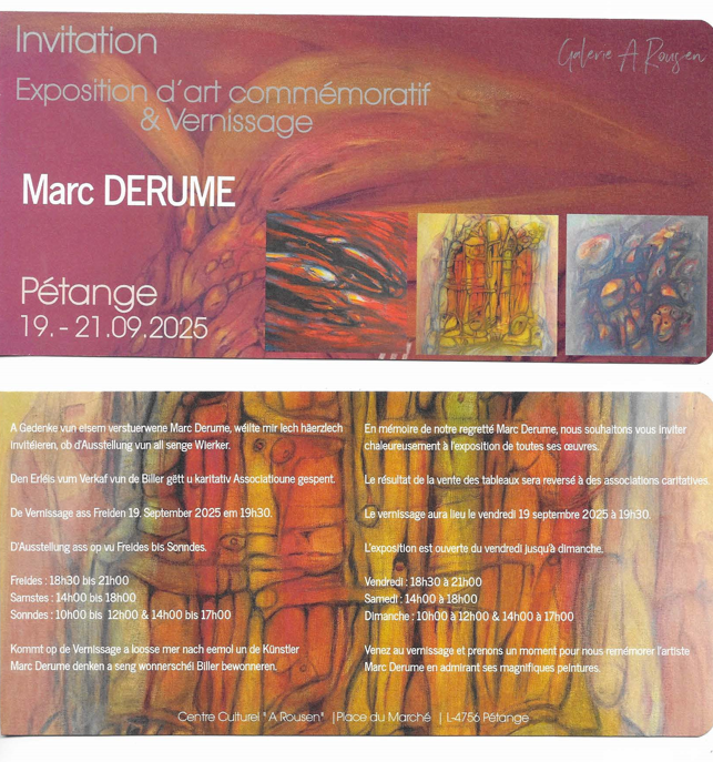 Exposition d’art commémoratif – Marc Derume