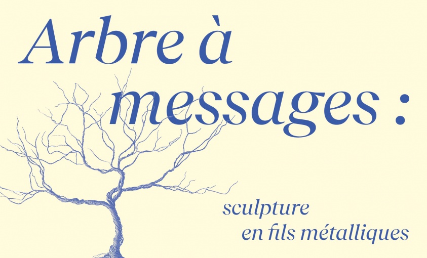 Arbre à messages : sculpture en fils métalliques