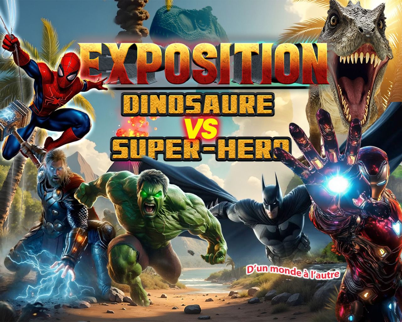 Exposition dinosaures et super-héros