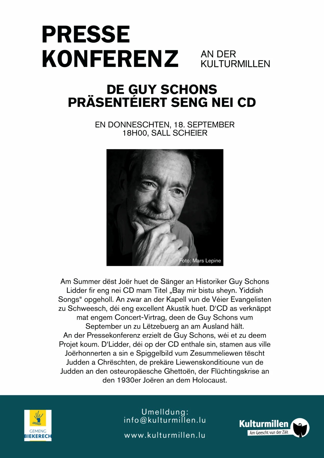 Guy Schons presents his new CD