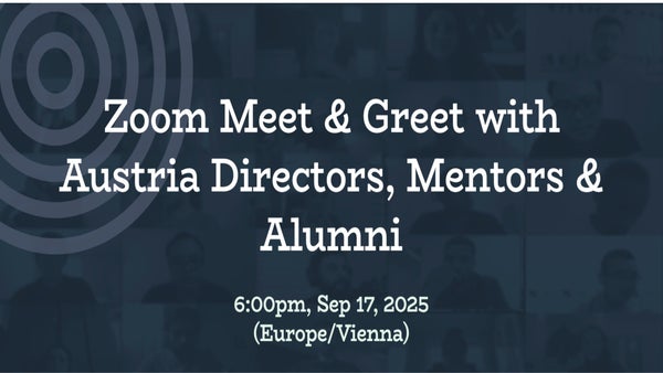 Zoom Meet & Greet with Austria Directors, Mentors & Alumni