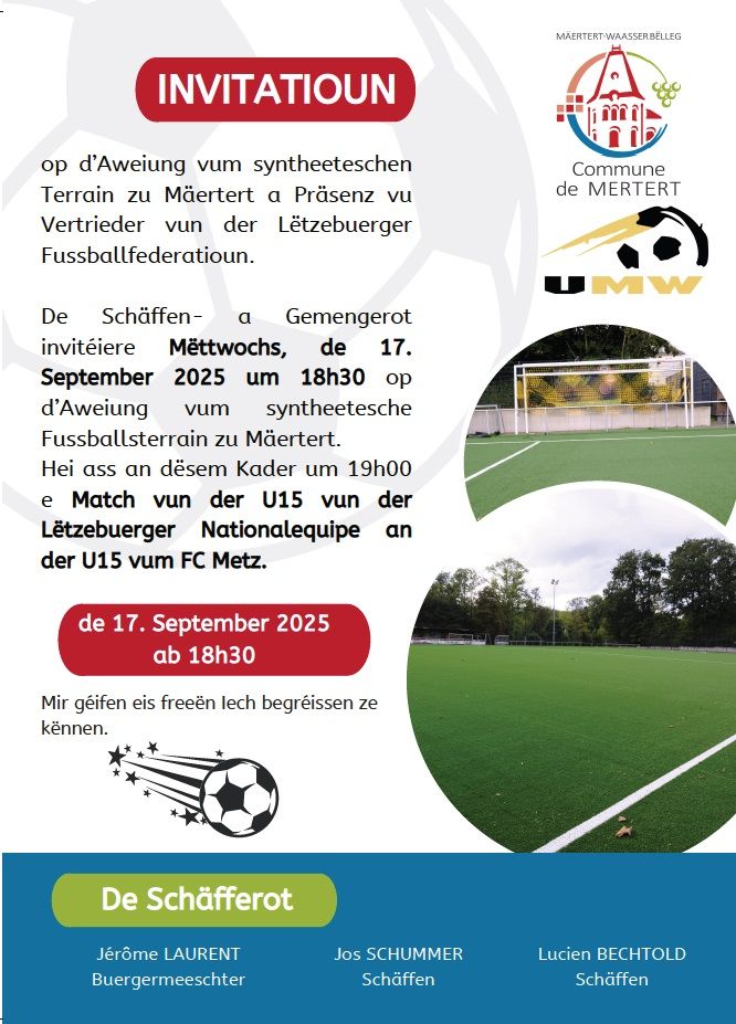 Inauguration of the football field