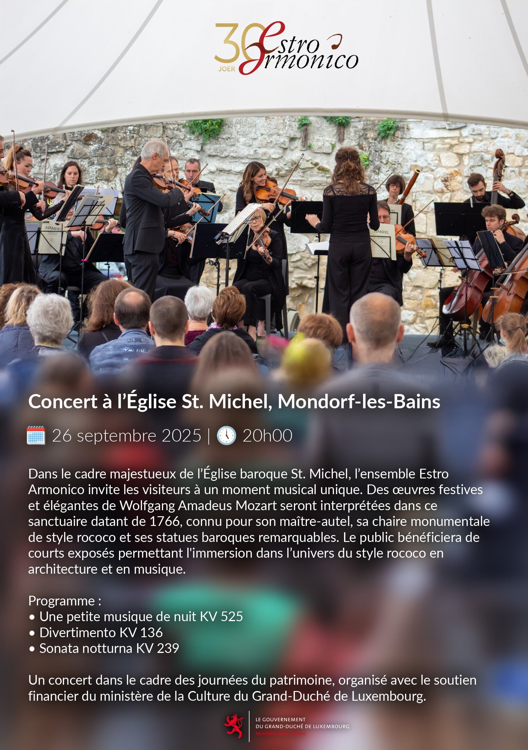 Concert dans le cadre des Journées du Patrimoine Culturel
