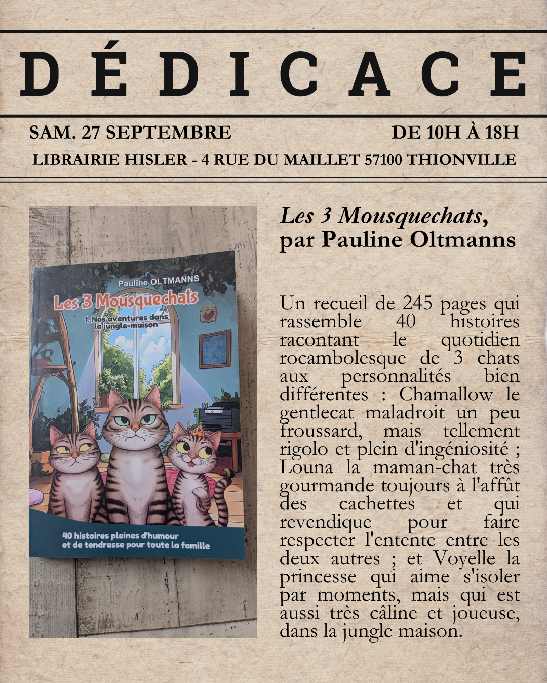Dédicace Pauline Oltmanns