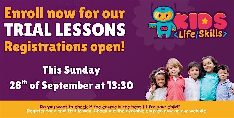 Kids Life Skills - Trial Lessons – Ages 4–15 | Sep. 28 [Afternoon]