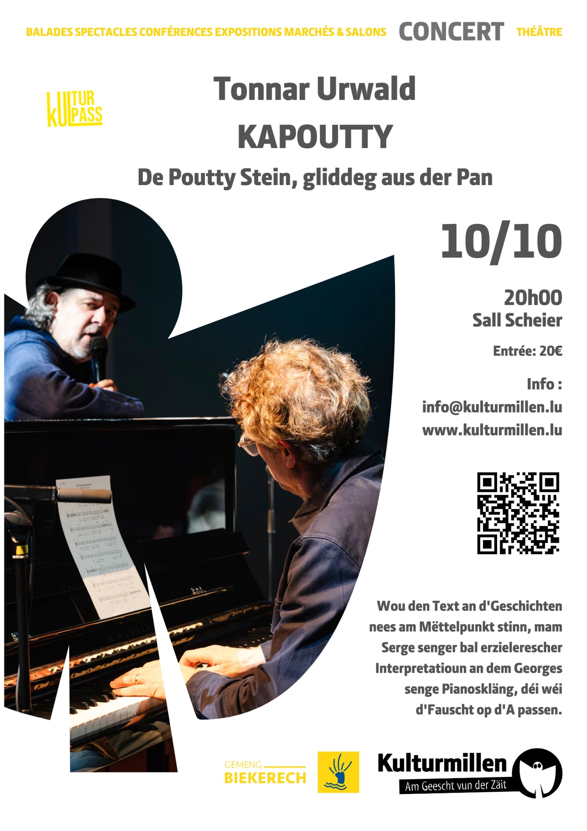 Tonnar Urwald Kaputty the Poutty stone, sliding out of the pan