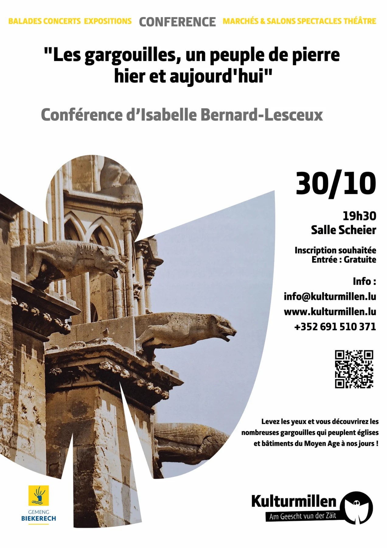 Les gargouilles, un peuple de pierre hier et aujourd'hui - Une conférence d'Isabelle Bernard-Lesceux