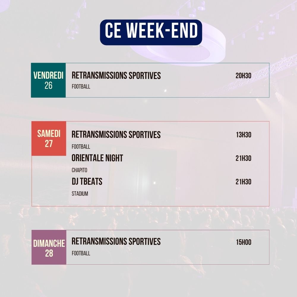 Programme du week-end
