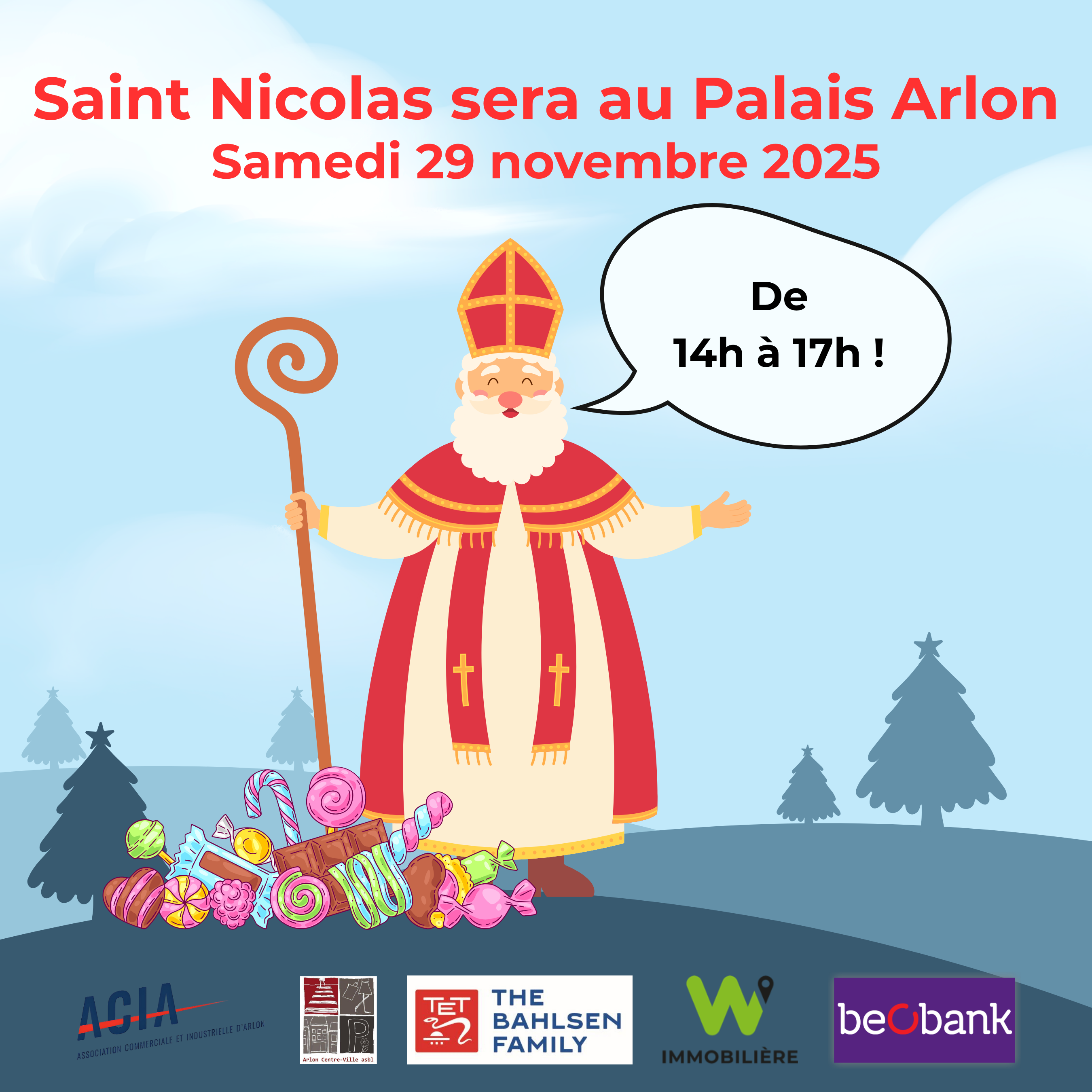 Saint Nicolas sera à Arlon le samedi 29 novembre 2025