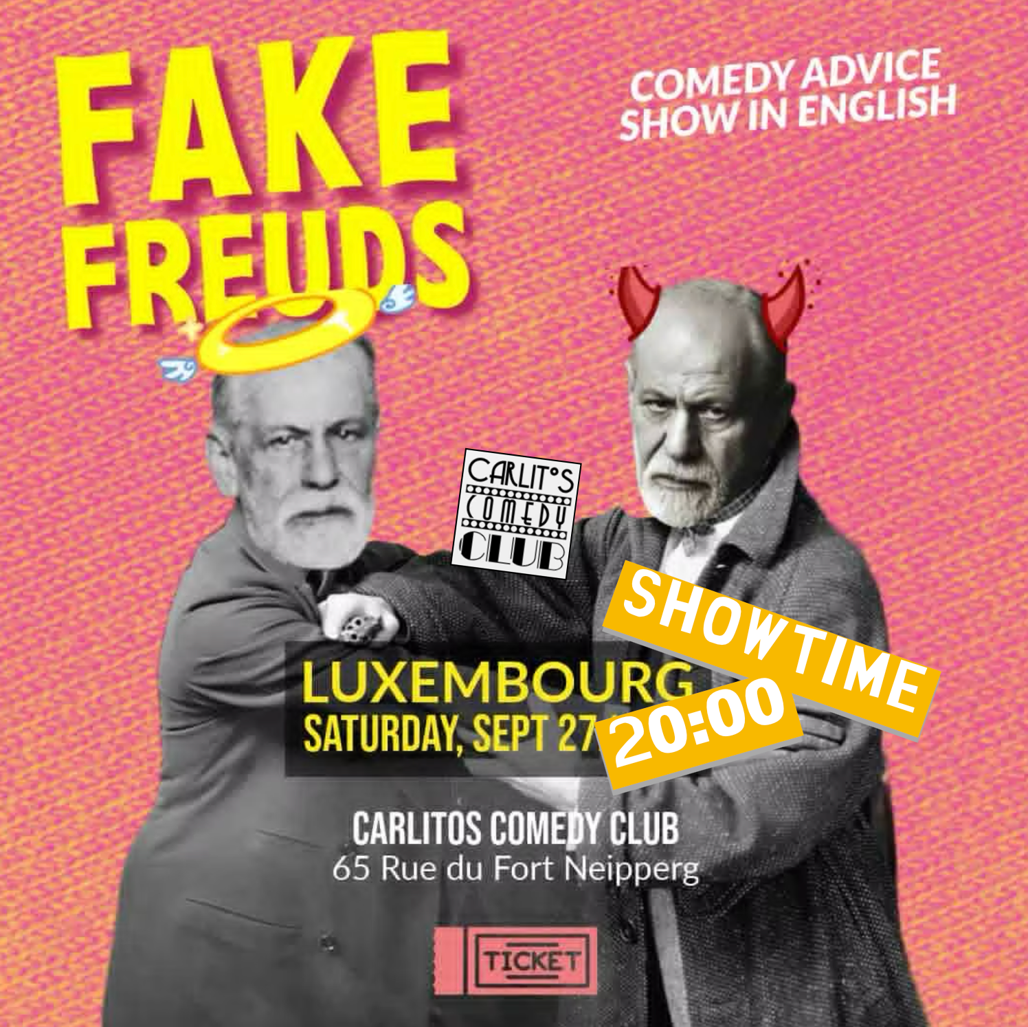 FAKE FREUDS - Un spectacle de comédie d'auto-assistance - Stand Up en anglais au Luxembourg