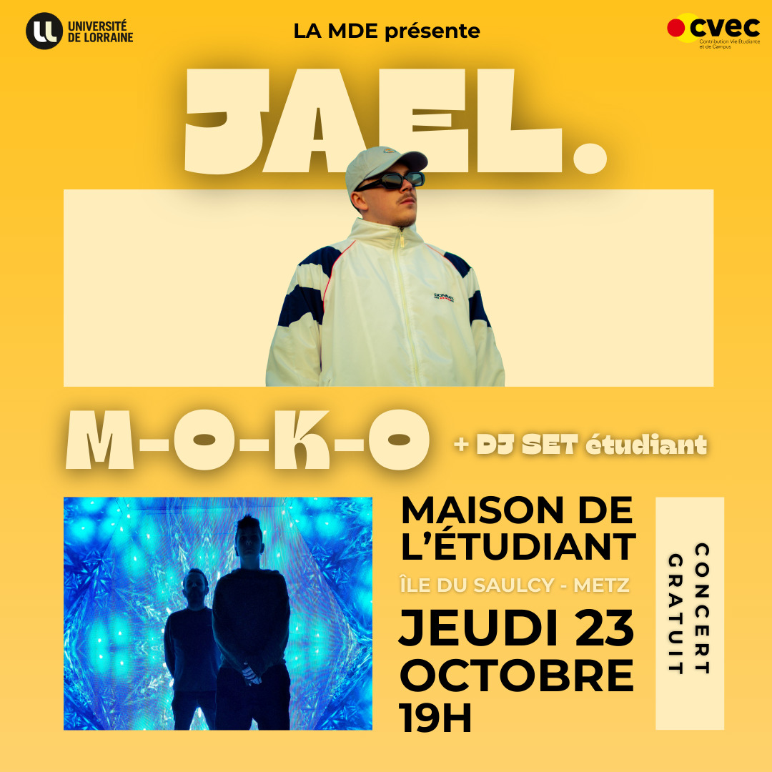 Concert - Électro DUB - JAEL. + MOKO + DJ set étudiant