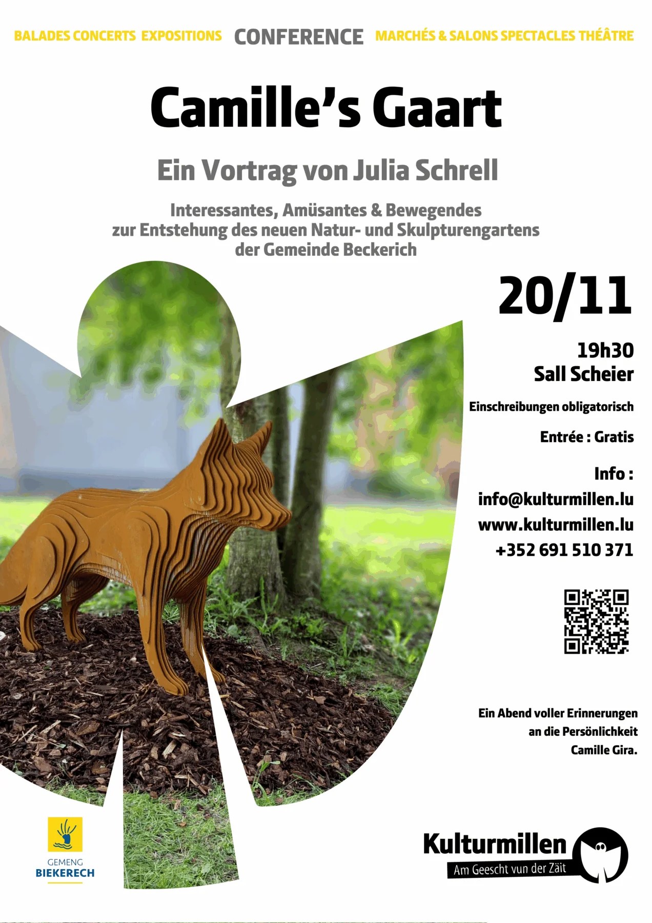 Camille’s Gaart, une conférence de Julia Schrell