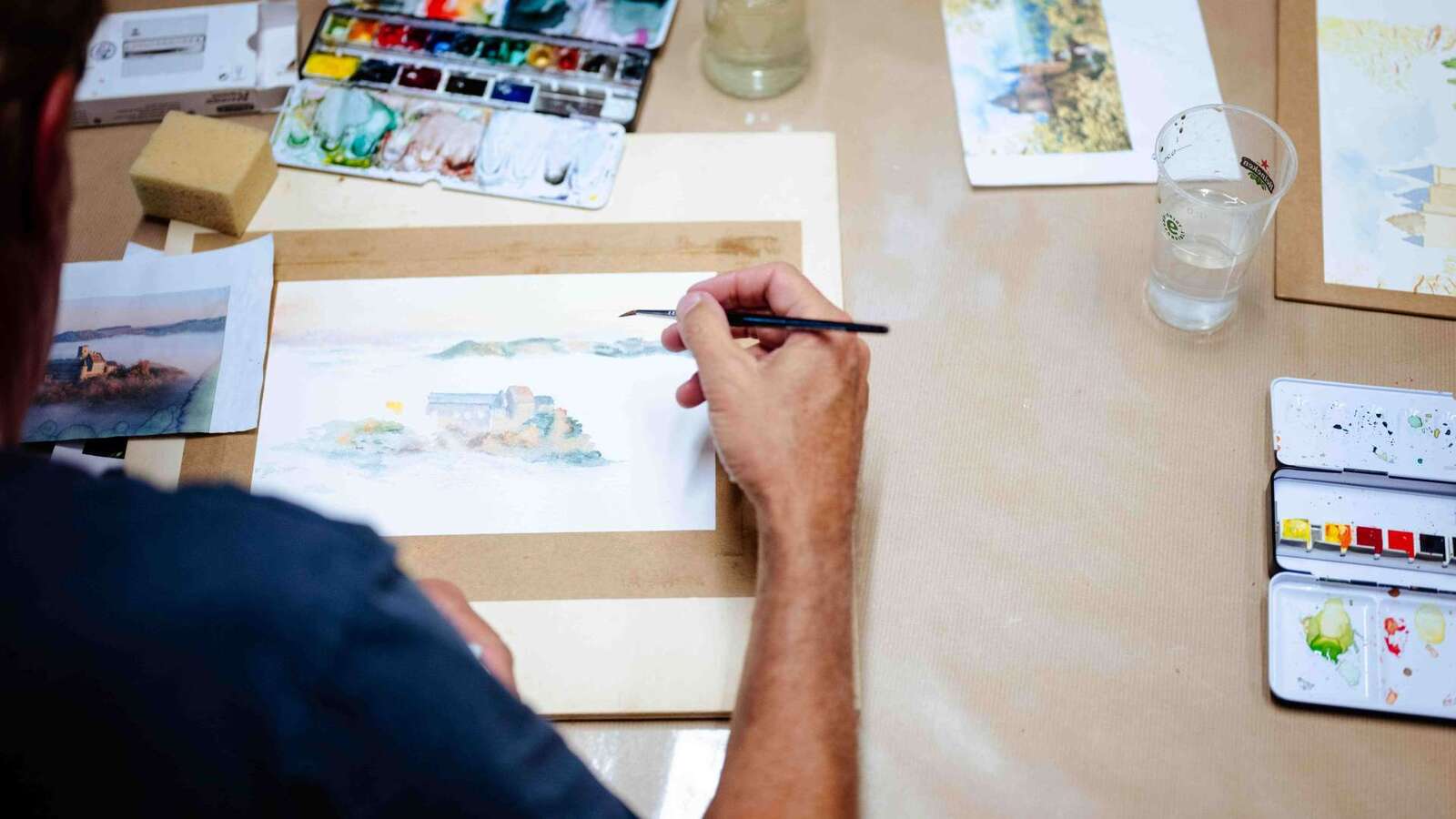 Atelier d'aquarelle : pratique et exploration
