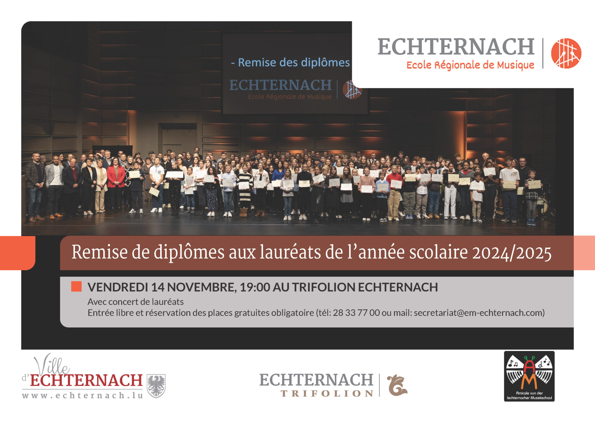 Remise de diplômes 2024/2025 et Concert des Lauréats