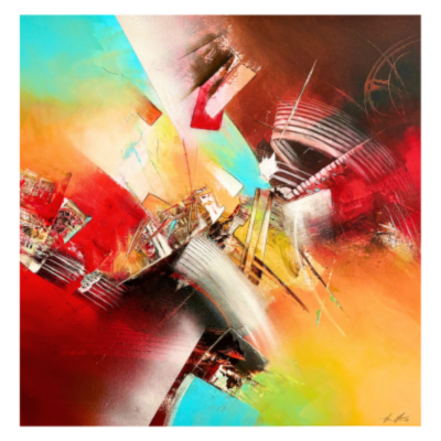 Peinture acrylique abstraite