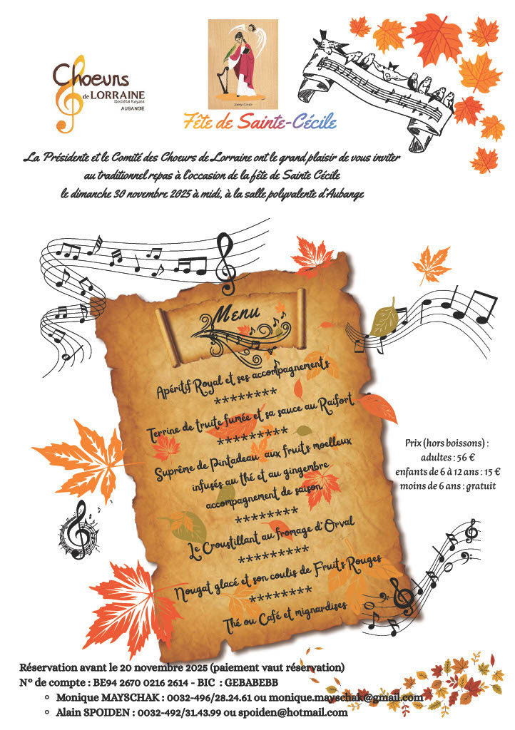 Feast of Saint Cecilia by the Chœurs de Lorraine