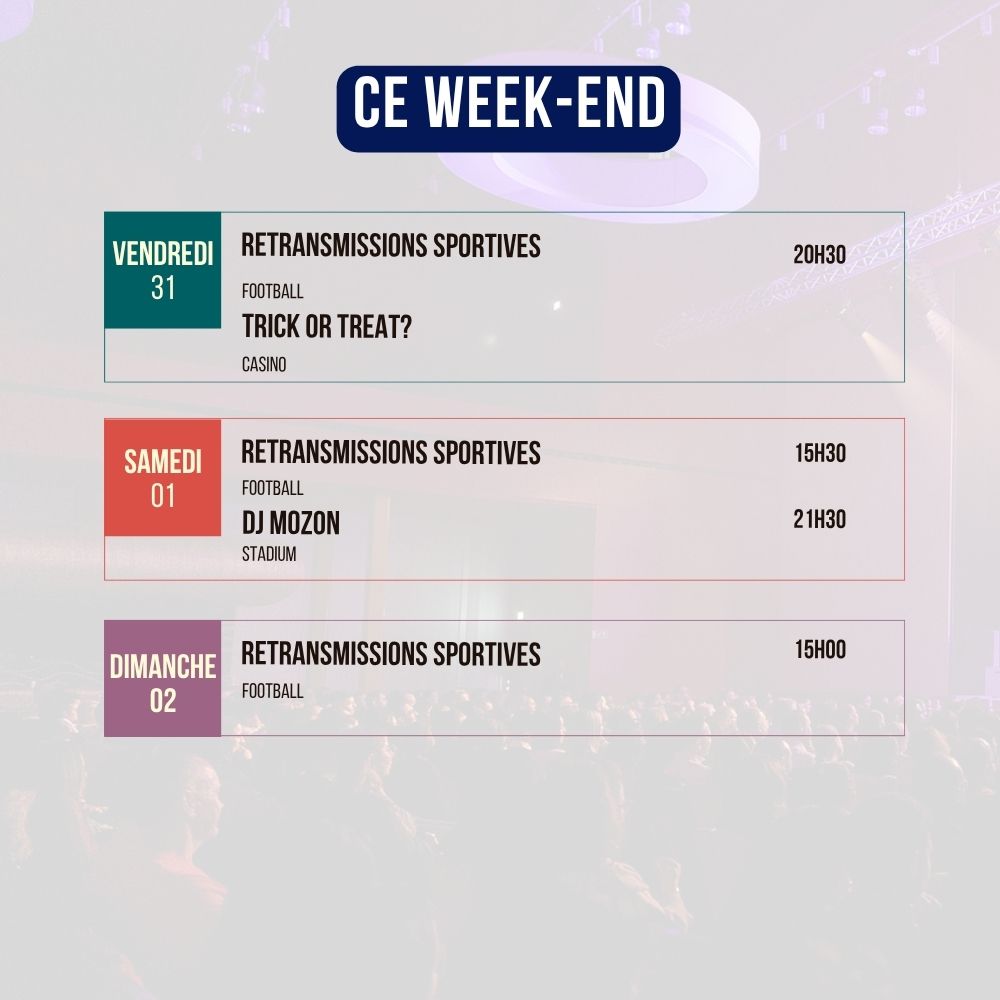 Programme du week-end