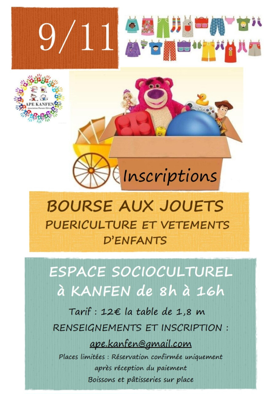 Bourse aux jouets, puériculture et vêtement d'enfant