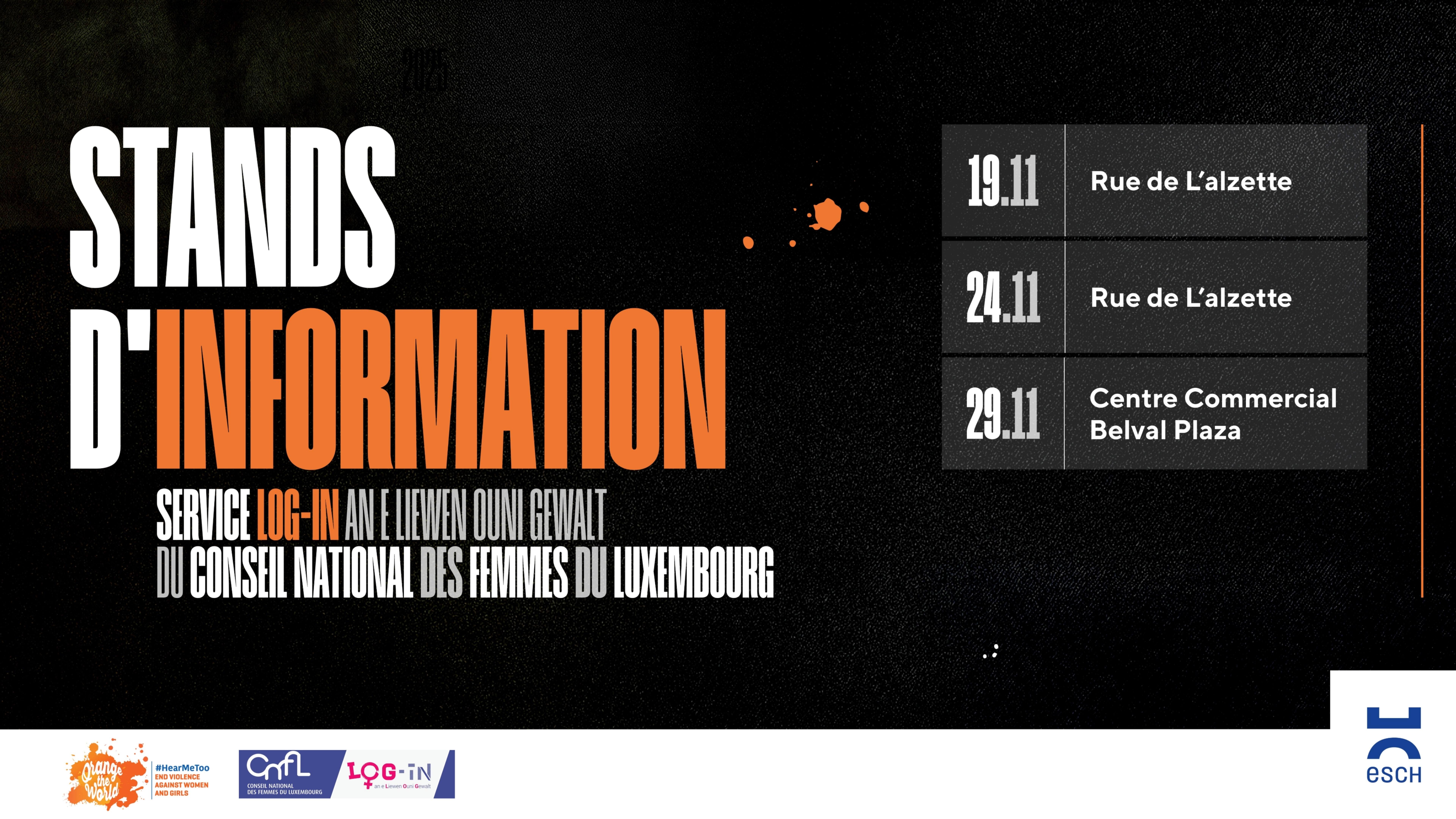 Stands d'information du Service Log-In