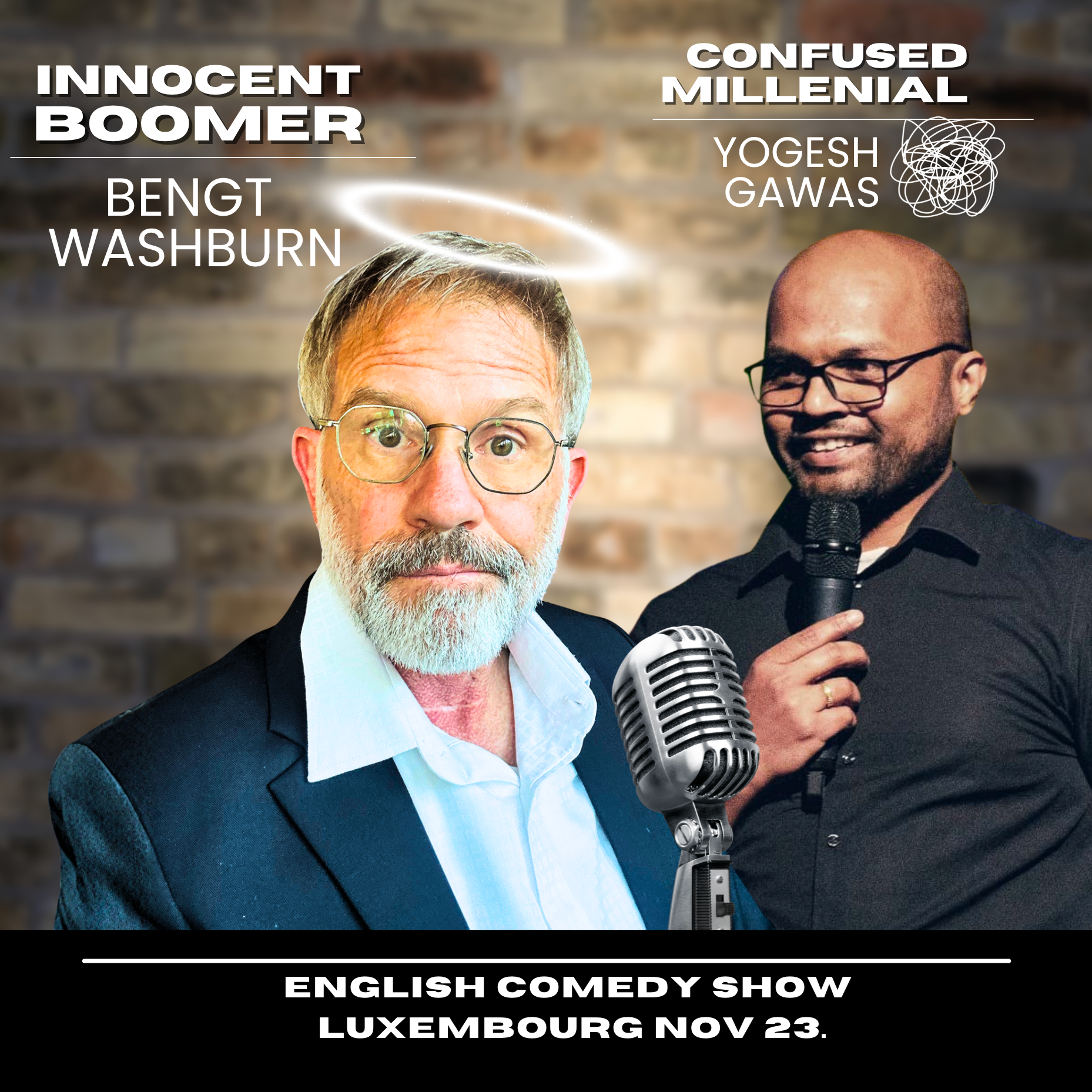 Bengt Washburn and Yogesh Gawas - Innocent Boomer, Confused Millennial - English Standup Comedy