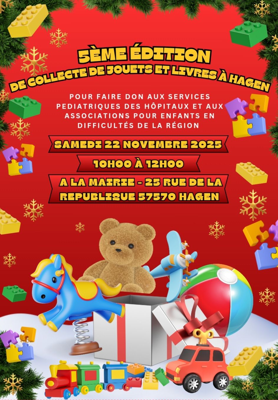 Collecte de jouets et livres