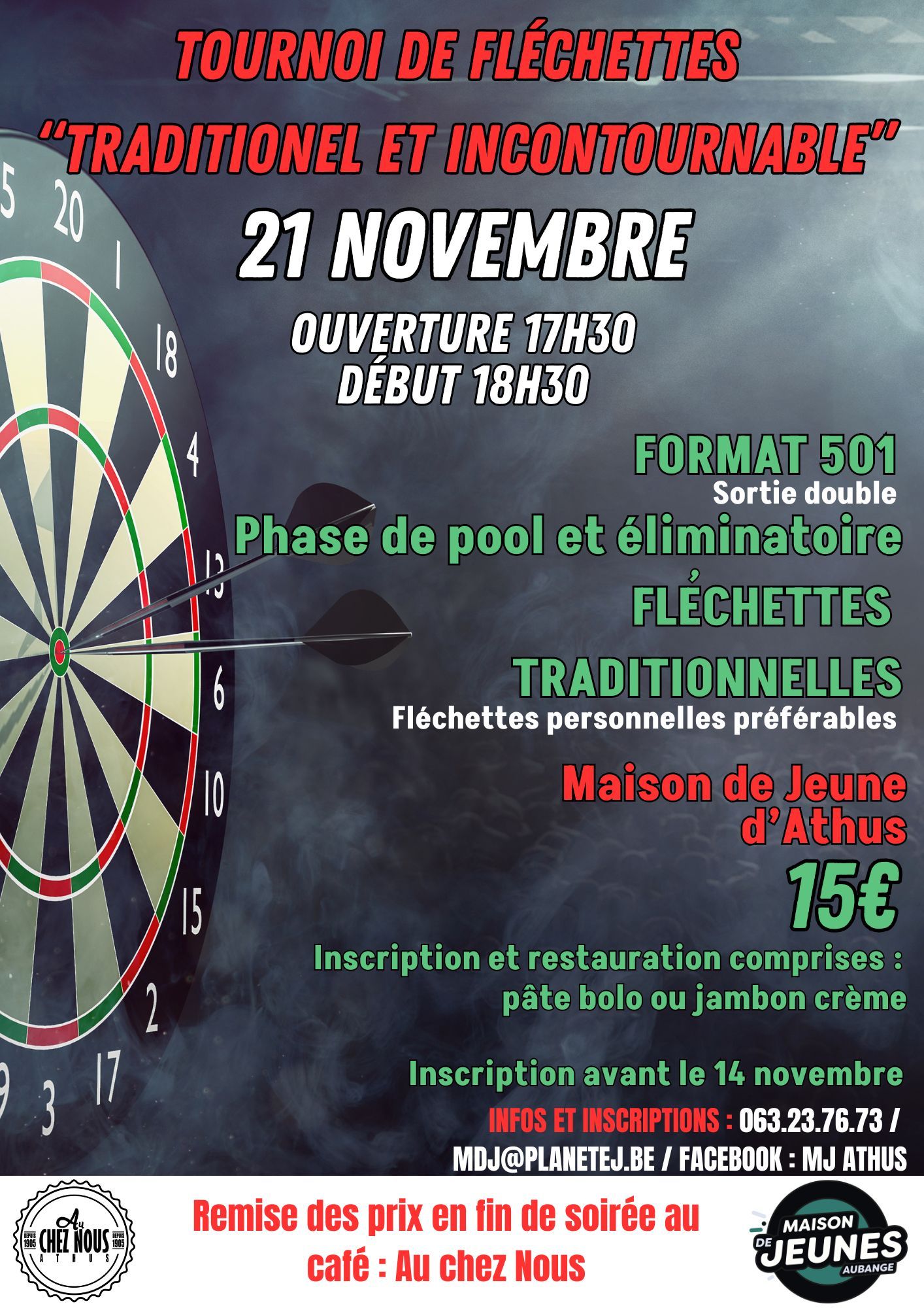 Tournoi de fléchettes traditionnel et incontournable