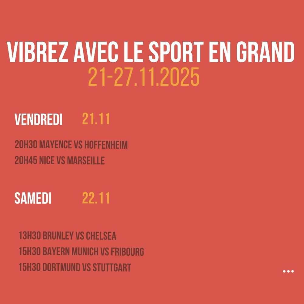 Vibrez avec le sport en grand