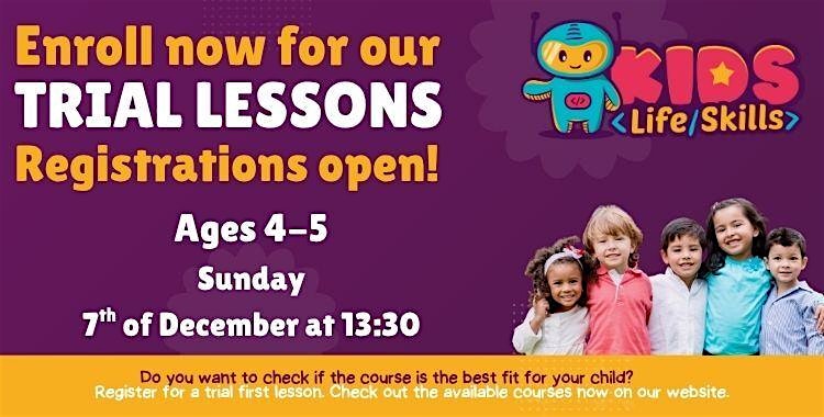 Kids Life Skills - Trial lessons – Ages 4-5 | Dec.7 [Afternoon]