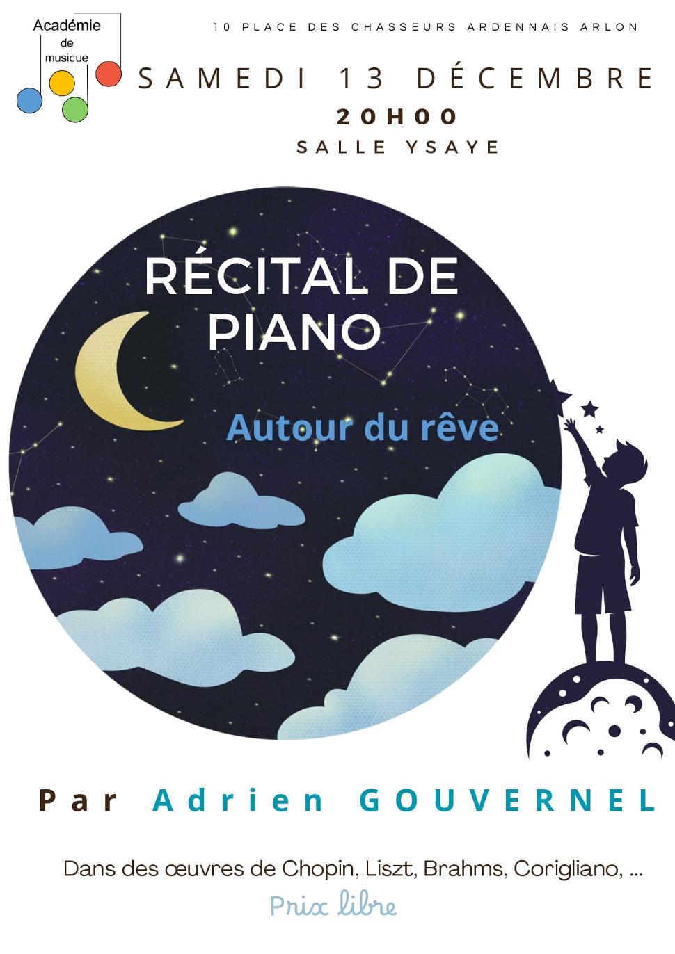Récital de piano « Autour du rêve » | Adrien Gouvernel